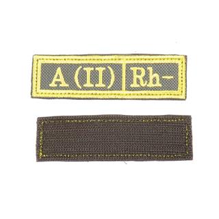 {{photo.Alt || photo.Description || 'Шеврон KE Tactical Группа крови A (II) Rh- прямоугольник 2,5х9,5 см олива/желтый'}}