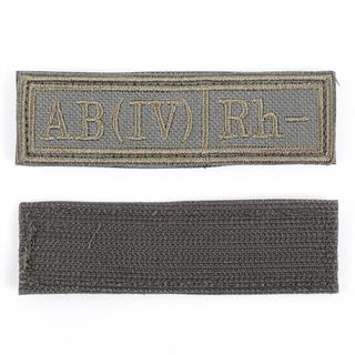 {{photo.Alt || photo.Description || 'Шеврон Группа крови AB (IV) Rh- прямоугольник 2,5х9,5 см олива'}}