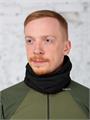 Бандана-труба шарф-трансформер (Бафф) плоский шов черный buff-kmf-FL/чрн